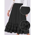 thumbnail image 2 of DARING DIVA Women's Vintage Gothic Victorian Steampunk Ruffle Layered Skirts M Black, 2 of 6