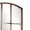 thumbnail image 5 of DecMode 39" x 71" Copper Window Pane Inspired Wall Mirror with Arched Top, 5 of 13