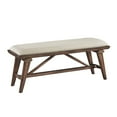 thumbnail image 3 of Miekor Furniture Modern Design 1pc Bench Fabric Upholstered Seat Brown Finish Wooden Dining Kitchen Furniture B5A4017, 3 of 6