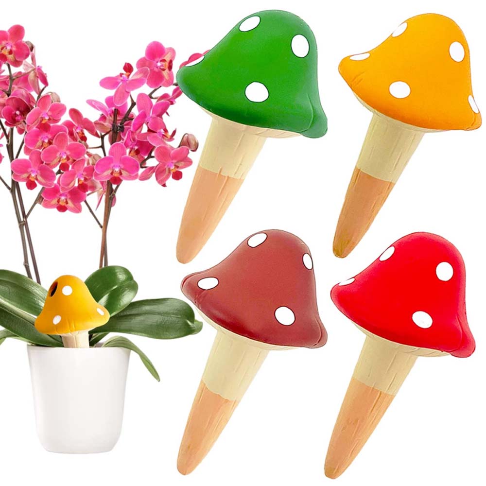 Plant Watering Spikes Mushroom Shaped Self Watering Globes Terracotta