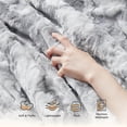 thumbnail image 4 of Homing Fuzzy Blanket for Couch and Bed - Soft Sherpa, Warm Faux Fur, Reversible Throw in Black, 4 of 10
