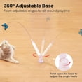 thumbnail image 2 of Potaroma Interactive Spinning Butterfly Cat Wand, Rechargeable Touch-Activated Teaser with Suction Cup, Self-Play & Handheld Mode for Indoor Kittens, 2 of 9