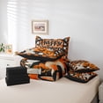 thumbnail image 6 of Homewish Happy Halloween Themed 7-Piece Twin Bedding,Plaid Pumpkin Ghost Pattern Bedding Comforter Set,Black Reversible, 6 of 8