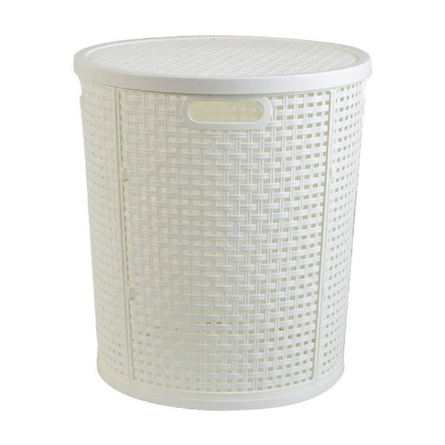 Panier à Linge Sale Panier à Linge Sale en Plastique Grand Panier de Rangement en Imitation Rotin Grande Capacité Panier à Linge Sale Jouets pour Enfants
