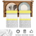 thumbnail image 5 of Yellow Grey Kitchen Towels Set of 3, Chic Garden Floral Stripe Embroidery Design Absorbent Dish Towels for Kitchen, Microfiber Hand Towel, Quick Drying Tea Towel for Cleaning Decorative Dishcloths, 5 of 7