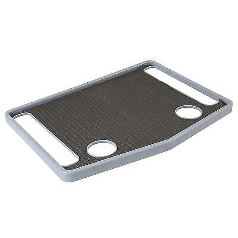 Support Plus Walker Tray Table - Mobility Table Tray for Walker, Non Slip Walker Tray Mat, Walker Accessories Mat, Cup Holder for Walker (21"x16") - Black