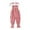 Pink, variant on REDARER Toddler Girls' Heart Print Jumpsuit Smocked Bodice Tie Straps with Ruffled Summer Outfit,12-18 Months