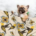 thumbnail image 3 of Disketp Yellow Flowers Hummingbird Dog Blanket/Bed Cover for Dogs and Cats,Puppy Essentials-Large, 3 of 8