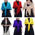 thumbnail image 6 of Oiur Women Knitting Shawl,Solid Color Fringe Design Lightweight Versatile Hollow Shawl,Open Knitted Pattern Shawl Wrap,Yellow, 6 of 7