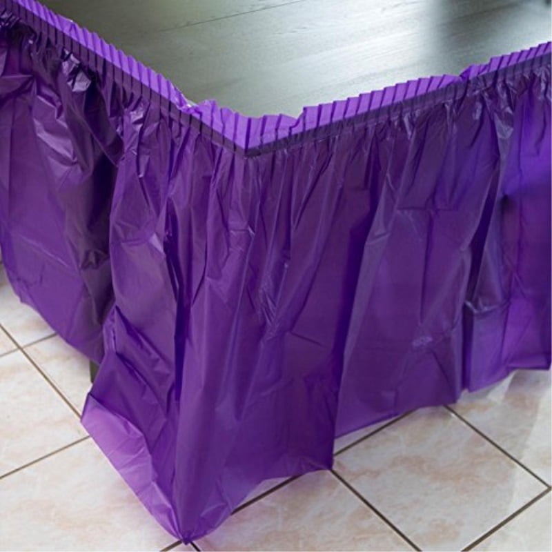 plastic table skirt 29" x 14' rectangular party