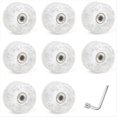 thumbnail image 1 of 8 Roues de Patin à Roulettes 85A 62 X 33mm avec Roulements pour Patinage à Double Rangée, Accessoires de Patins à Roulettes Blancs, 8 * Roues (Y Compris Roulements) 1 * Clé, Blanc, 1 of 8