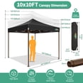 thumbnail image 2 of SANOPY 10x10 Heavy Duty Pop Up Canopy Tent with 4 Sidewalls, Commercial Instant Waterproof Canopy Tent, UV 50+, Upgraded Thickened Hexagonal Legs, Black, 2 of 8