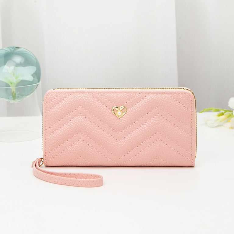Fashion ID Long Wallet Color Matching Women Zipper Purse Multiple Card  Slots Clutch Bag Phone Bag Envelope Wallets for Women Clutch