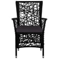 thumbnail image 3 of vidaXL 9 Piece Outdoor Dining Set Poly Rattan Black, 3 of 5