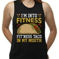 thumbnail image 2 of Fitness Taco in My Mouth Women's Muscle Tank X-Large Black, 2 of 5