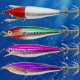 thumbnail image 3 of Cebo pesca luminoso pulpo anzuelo calamar (cabeza-Cuerpo) rojo y verde, 3 of 8