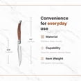 thumbnail image 2 of JS Gourmet Laguiole Steak Knives Set of 6, Stainless Steel Serrated Blade Edge with Wooden Handles and Bamboo Storage Box, 2 of 7