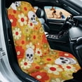 thumbnail image 2 of Bulopur Hippie Floral Front Car Seat Cover Towel for Men Skull Decorative Car Seat Protector with Storage Bag for Vacation Running Portable Fit SUV Sedan Truck 1pcs, 2 of 7