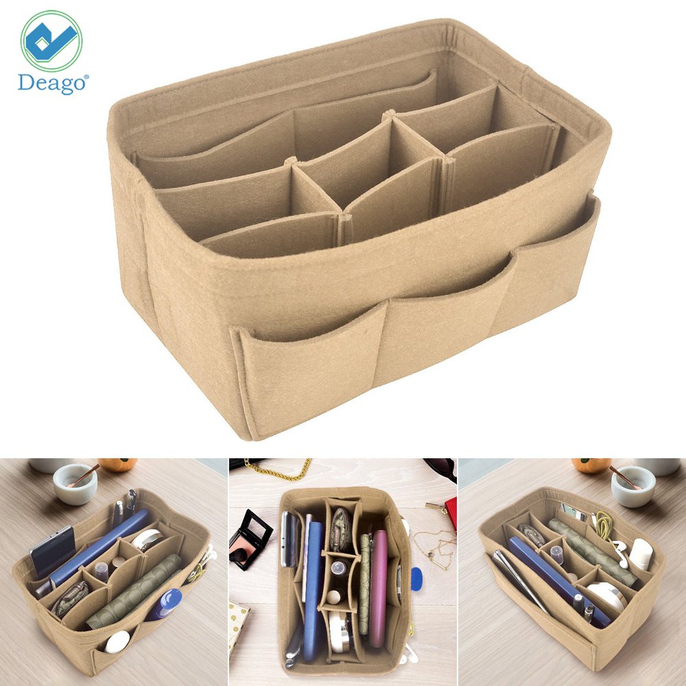 Deago Felt Insert Bag Organizer Bag In Bag For Handbag Purse Organizer