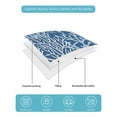thumbnail image 5 of Quilts Twin-XL Size Bedding Set, Navy Blue Coral Coastal Lightweight Quilted Comforter, Ocean Nautical Seaside Beach Soft Reversible Bedspread Coverlet with Pillow Covers for All Season, 68" x 98", 5 of 7