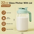 thumbnail image 2 of Jarra para leche materna JunvPic, de cristal, 950 ml, color verde, 2 of 6