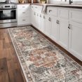 thumbnail image 4 of General Rug Runners 3x10 - Washable Hallway Rugs for Living Room Soft Stain Resistant Carpet Vintage Tribal Rugs for Bedroom Kitchen with Non Slip Backing Home Decor Floor Decoration Mat 3x10 Brick, 4 of 16