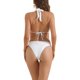 thumbnail image 3 of Conjuntos de Bikini Ribeteados para Mujeres, 2 Piezas con Tirantes Anchos y Parte Inferior de Triángulo con Cierre en la Espalda, Trajes de Baño Pequeños Blancos, 3 of 5