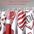 thumbnail image 2 of Valentines Shower Curtain Oil Painting Red Black Pink Heart Valentine''s Day Shower Curtain for Bathroom Romantic Waterproof Heart Bathroom Set with 12 Hooks, 72 x72, 2 of 5