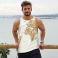 thumbnail image 6 of KLL World Map 1 Print Men's Muscle Gym Workout Stringer Tank Tops Bodybuilding Fitness T-Shirts Tank Tops Men-X-Large, 6 of 7