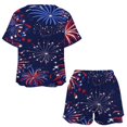 thumbnail image 3 of 4th of July 2 Pack Women’s Pajama Set Print Sleepwear And Shorts Y2k Loungewear Sets S-5XL, 3 of 7