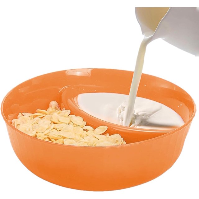 Chip and Dip Bowls - Dip Snack Bowl, Divided Bowl for Chip and Dip, Snack and Dip Bowls, Stackable Plate with Dipping Section, Cracker Bowls Divided Platters, Bread Dipping Bowls