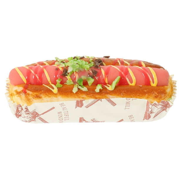Simulación Pan de hot dog artificial Falso realista Decoración de pan modelo de cocina Propiedad de fotos de cocina