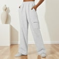 thumbnail image 2 of Uqiangy Wide Leg Sweatpants Women Baggy Sweats Fall Clothes Lounge Pants Women Women's Cargo Pants Baggy Pants Women Sweatpants Women White XL, 2 of 6