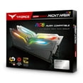 thumbnail image 2 of 16GB Team T-Force Night Hawk RGB DDR4 4000MHz PC4-32000 CL18 Dual Channel Kit (2x 8GB) White, 2 of 4