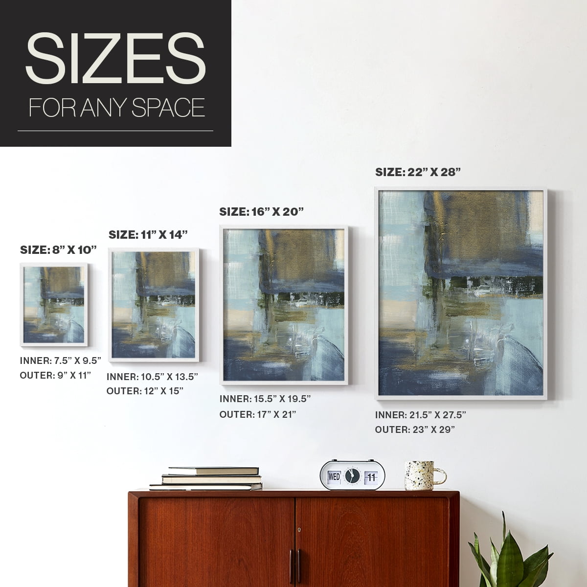 Sand Pond Summer II in White Solid Wood 8 x 10 Framed Print