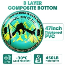 Snow Tube Heavy Duty 47" Large Size Inflatable Sled for Kids and Adults, Snow Tubes for Sledding, Sled Toys with 2 Handles for Winter Outdoor Fun