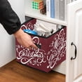 thumbnail image 5 of Christmas Foldable Storage Basket with Handle, 10.8"x10.5"x10.6", Large Capacity Organizer Bins, 5 of 6