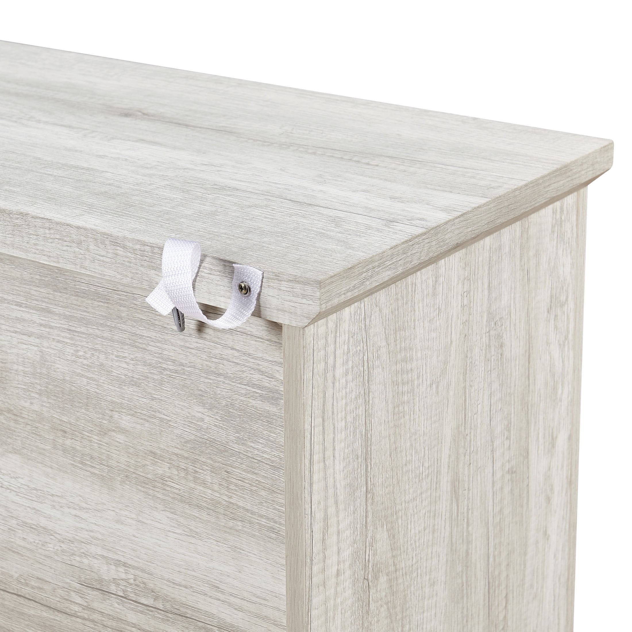 GDF Studio Danus 2-Door Acrylic Mirrored Sideboard Cabinet, Rustic Hollow-Carved Storage Cupboard for Kitchen, Light Gray