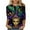 Mardi Gras Outfits for Women&2, variant on Pxxlle Women's Mardi Gras Shirt Plus Size Crewneck 3/4 Sleeve Blouse Tops New Orleans Party Tshirts Fashion Color Block Graphic Tees Size S