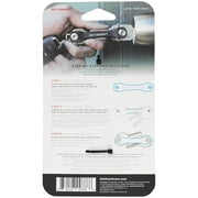 حامل مفاتيح KeySmart Flex ، بلاستيك مرن من البولي كربونات ، يحمل 8 مفاتيح ، للجنسين ، أسود