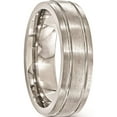 thumbnail image 6 of Titanium Brushed & Polished Grooved 7mm Band, 6 of 6