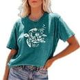 thumbnail image 2 of LUOGENLI T-shirts pour Femmes T-shirts Décontractés pour Femmes Imprimé Tortues de Mer Col Rond Manches Courtes t-Shirt Haut T-shirts Graphiques pour Femmes TTG Grand Vert de la Saint-Patrick TTG, 2 of 4
