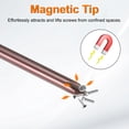 thumbnail image 4 of Uxcell 2pcs PH0 Phillips Screwdriver #0 9.25" Magnetic Screwdrivers 3.35" Heat-Treated S2 Alloy Steel with Ergonomic Handle for DIY Repairing, Red Brown, 4 of 7
