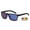 Black / Blue Mirror, variant on Men's Sporty Polarized Sunglasses - Brown Frame / Brown Lens