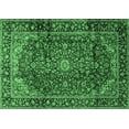 thumbnail image 1 of Ahgly Company Indoor Rectangle Medallion Emerald Green Traditional Area Rugs, 4' x 6', 1 of 4