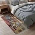 thumbnail image 2 of Kitchen Runner Rugs, Farmhouse Donkey Barn Truck 2'x5' Throw Rug with Tassels, Pastoral Flower Straw Washable Soft Floor Carpet Runner for Hallway Bedroom Bathroom Laundry Room, 2 of 9