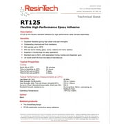 Resintech RT125-DS-050 Flexible 2 Part Epoxy 50mL - Strong and Durable Bonds
