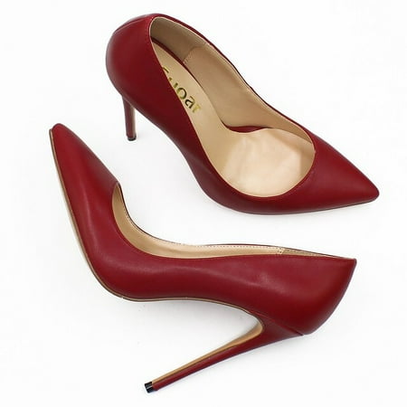 YCNYCHCHY New Sexy Thin High Heels Women Pointed Toe Red Blue Wedding Party Dress Pumps OL Concise Office Work Shoes 10cm/12cm Heels