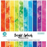 Colorbok Bright Splash Multicolor Watercolor Cardstock Paper Pad, 12"x12", 135 lb./200 gsm, 30 Sheets