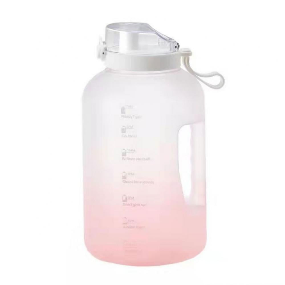 Half Gallon Water Bottle with Straw Motivational Water Bottle Sport